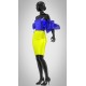 3D Dress Blue Yellow