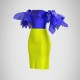 3D Dress Blue Yellow