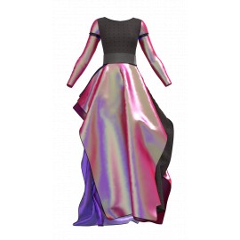 3D Dress Rose Metalic